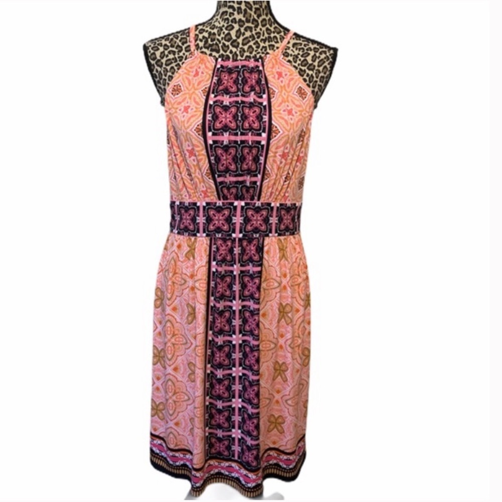 LONDON TIMES | patterned maxi dress